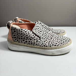 Hey Dude Peyton Cheetah Print Slip On Lightweight Linen Shoes EUC Size 10